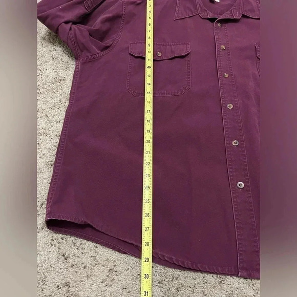 CABELA’S Men’s Button Up Shirt Long Sleeve Red Maroon Casual 100% Cotton 2XL - Picture 6 of 7